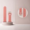 Apple Watch SE 2023 44mm Coral Silicone Pin Buckle Band - 3