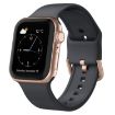 Apple Watch SE 2023 44mm Dark Grey Silicone Pin Buckle Band - 1