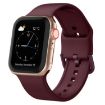 Apple Watch SE 2023 40mm Wine Red Silicone Band Pin Buckle - 1