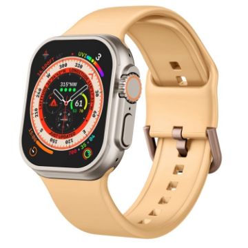 Apple Watch SE 2023 40mm Light Orange Silicone Band Pin Buckle - 1