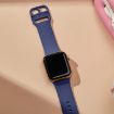 Apple Watch SE 2023 40mm Violet Gray Silicone Band Pin Buckle - 4