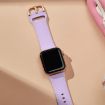 Apple Watch SE 2023 40mm Lavender Silicone Band Pin Buckle - 4