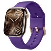 Apple Watch Series 10 46mm Purple Silicone Pin Buckle Band - 1