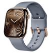 Apple Watch Series 10 46mm Blue Grey Silicone Band Pin Buckle - 1