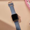 Apple Watch Series 10 46mm Blue Grey Silicone Band Pin Buckle - 4
