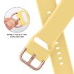 Apple Watch Series 10 46mm Yellow Silicone Pin Buckle Band - 3