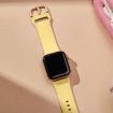 Apple Watch Series 10 46mm Yellow Silicone Pin Buckle Band - 4