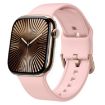 Apple Watch Series 10 42mm Pink Silicone Pin Buckle Band - 1