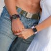 Apple Watch Series 10 42mm Lavender Silicone Pin Buckle Band - 6