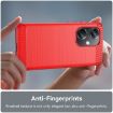 OPPO K11 5G Red Carbon Fiber Brushed Texture TPU Phone Case - 5