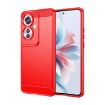 OPPO Reno11 F 5G Red Carbon Fiber Brushed Texture TPU Phone Case - 1
