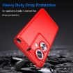 OPPO Reno11 F 5G Red Carbon Fiber Brushed Texture TPU Phone Case - 3
