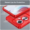 OPPO Reno11 F 5G Red Carbon Fiber Brushed Texture TPU Phone Case - 6