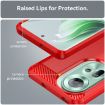 OPPO Reno11 Global Red Carbon Fiber Brushed Texture TPU Phone Case - 6