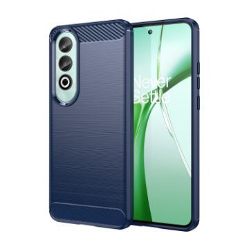 OPPO K12 5G Blue TPU Phone Case - Carbon Fiber Brushed Texture - 1