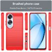 OPPO A60 Red Carbon Fiber Brushed Texture TPU Phone Case - 2