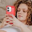 OPPO A3x 5G India Red Carbon Fiber Brushed Texture TPU Phone Case - 7