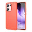 OPPO Reno13 Pro Global Red Carbon Fiber Brushed Texture TPU Case - 1