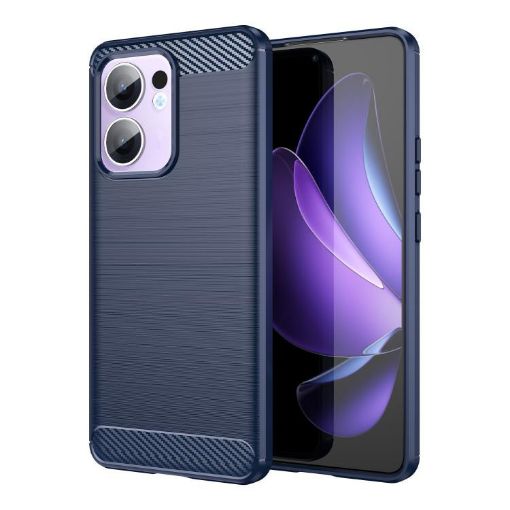 OPPO Reno13 F 5G Blue Carbon Fiber Brushed Texture TPU Case - 1