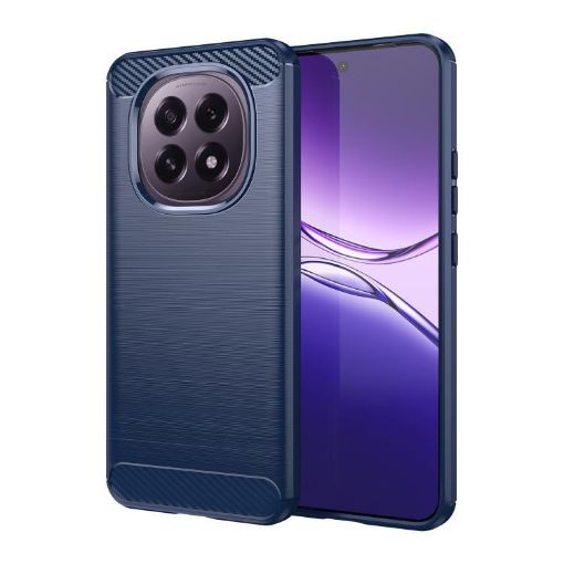 OPPO F29 5G Blue TPU Phone Case - Carbon Fiber Brushed Texture - 1