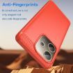 OPPO A5 Pro 5G Red Carbon Fiber Brushed Texture TPU Phone Case - 3