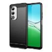 OPPO A5 4G Global Carbon Fiber Brushed TPU Phone Case - Black - 1