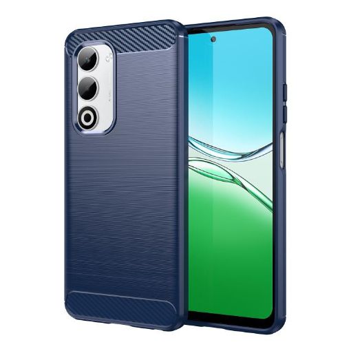 OPPO A5 4G Global Blue Carbon Fiber Brushed TPU Phone Case - 1