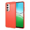 OPPO A5 5G Red Carbon Fiber Brushed Texture TPU Phone Case Global - 1