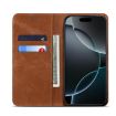 OPPO Reno14 5G Brown Denim Texture Flip Leather Case - Global Style - 4