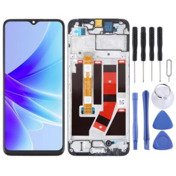 OPPO A77s OEM LCD Screen Digitizer Assembly with Frame Replacement - 1