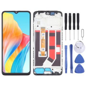 OPPO A18 4G OEM LCD Screen Digitizer Assembly with Frame Replacement - 1