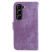 Infinix Hot 50 Pro 4G Purple Leather Embossed Phone Case - 4