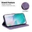 Infinix Hot 50 Pro 4G Purple Leather Embossed Phone Case - 6