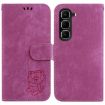 Infinix Hot 50 Pro+ 4G Rose Red Embossed Leather Phone Case - 1