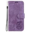 Infinix Note 50 Pro+ Purple Little Tiger Embossed Leather Phone Case - 3