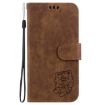 Infinix Zero 40 4G/5G Brown Little Tiger Embossed Leather Case - 3