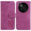 Infinix Zero 40 4G/5G Rose Red Little Tiger Embossed Leather Case - 1