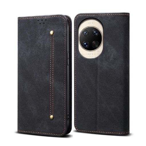 Huawei nova 14 Pro Black Denim Texture Leather Phone Case - 1