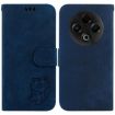 Tecno Spark 30 4G Dark Blue Embossed Leather Phone Case - 1