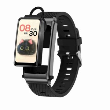 K80 1.57" Smart Watch with Detachable Earphone & Bluetooth Call, Black - 1