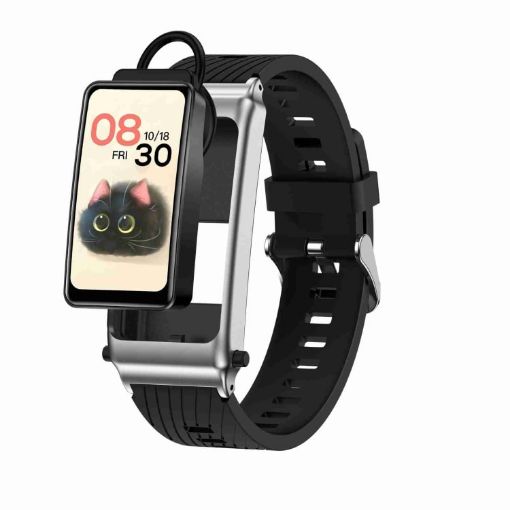 K80 1.57" Silver Smart Watch with Detachable Earphone & Bluetooth Call - 1