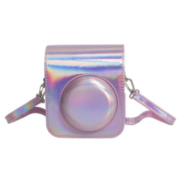 FUJIFILM instax mini 12 Pink Leather Camera Bag with Strap - 1