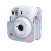 FUJIFILM instax mini 12 Leather Case Camera Bag with Strap - Silver - 5