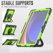Samsung Galaxy Tab S9+/S10+ Silicone Hybrid Case with Handle - Yellow Green - 6