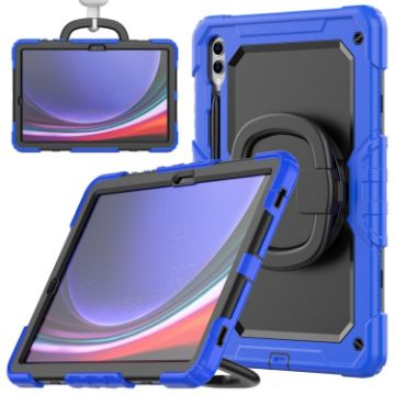 Samsung Galaxy Tab S9+/S10+ Silicone Hybrid PC Case with Handle - Blue - 1