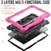 Samsung Galaxy Tab S9+/S10+ Silicone Hybrid Case with Handle - Rose Red - 4