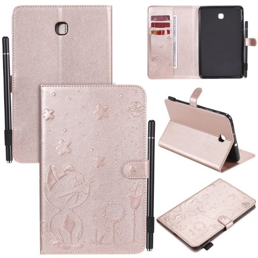 Samsung Galaxy Tab A8.0 (2018) T387 Rose Gold Leather Case with Holder - 1