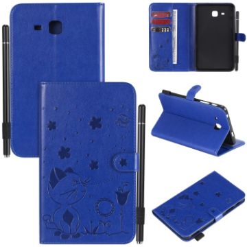 Samsung Galaxy Tab A7.0 (2016) T280 Blue Leather Case with Card Slots - 1