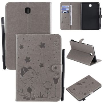 Samsung Galaxy Tab A8.0 T350 Cat Bee Embossed Shockproof Leather Case - 1