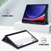 Samsung Galaxy Tab S9+ Dark Blue Acrylic 3-Fold Smart Leather Case - 2